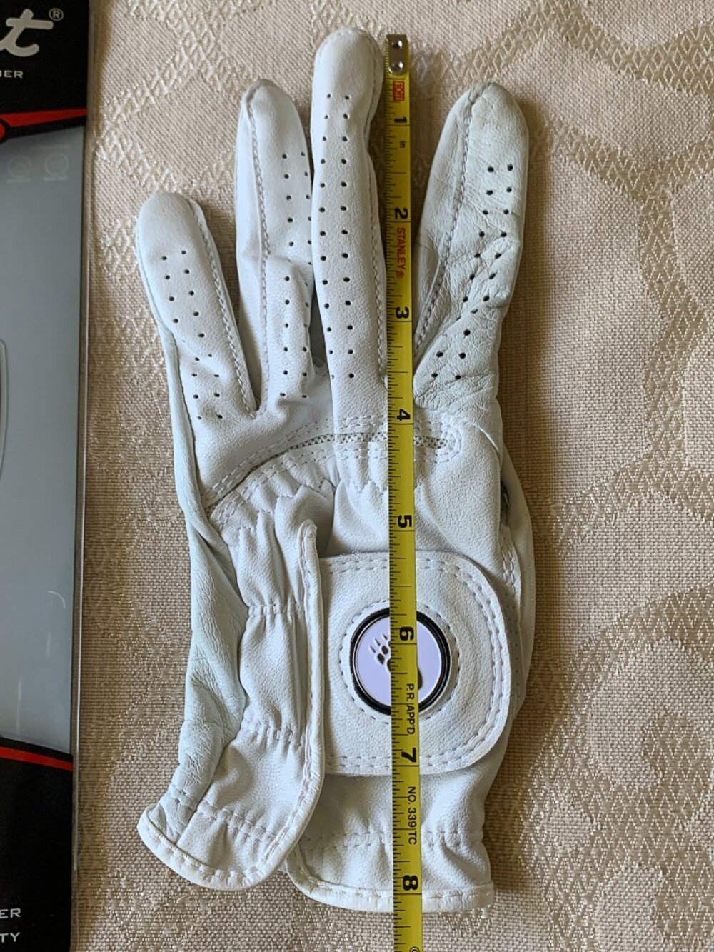 Titleist Women's Golf Glove Left Hand Sz L White Leather Country Club Bear Creek - Picture 12 of 13